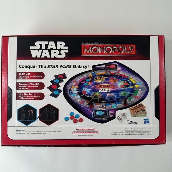 Monopoly Game Star Wars The Force Awakens Edition Disney Hasbro - Picture 3 of 4